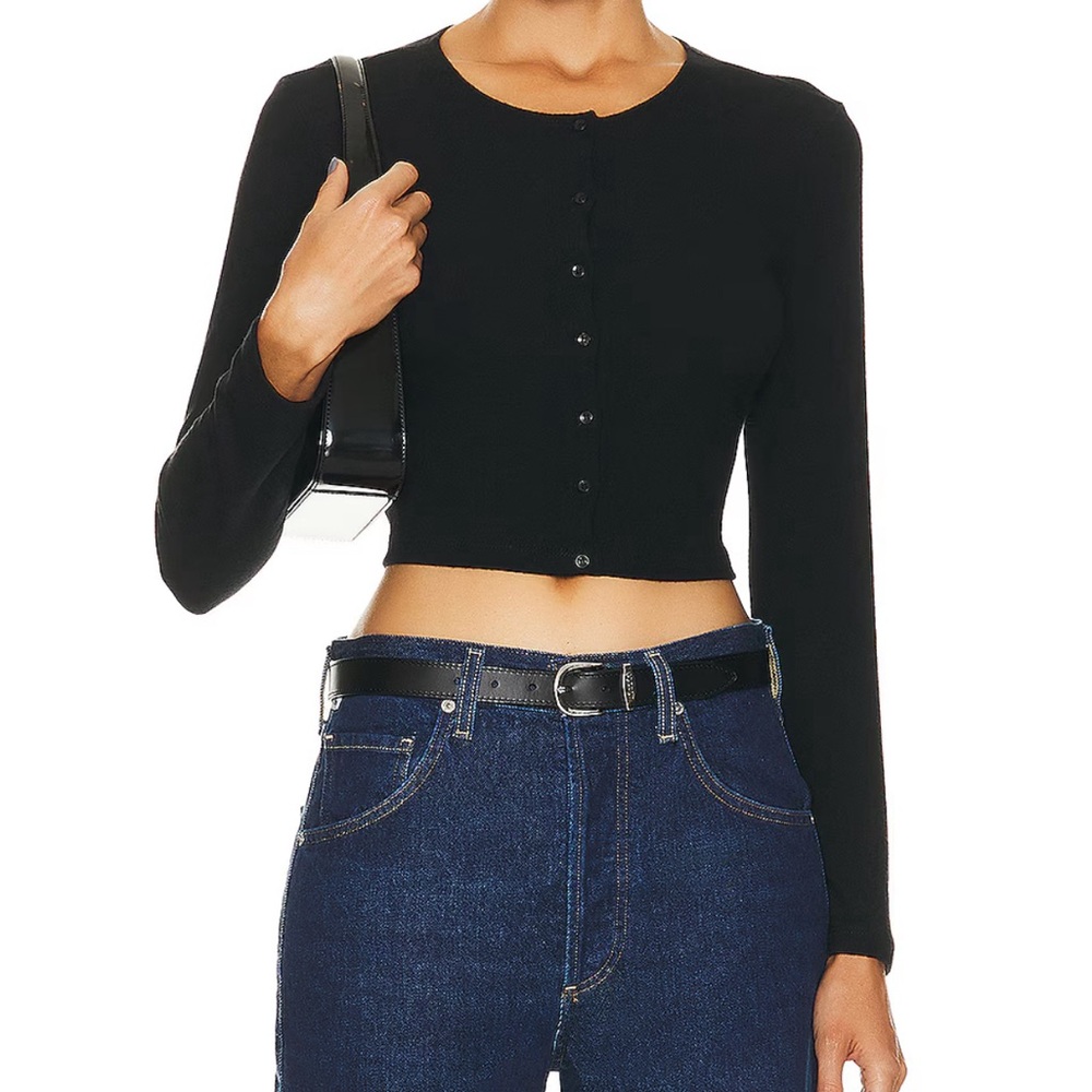 LeSet Lauren Cropped Cardigan